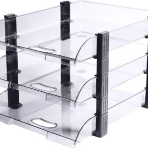 Omega 1758/3 Executive File Tray, Clear Transparent