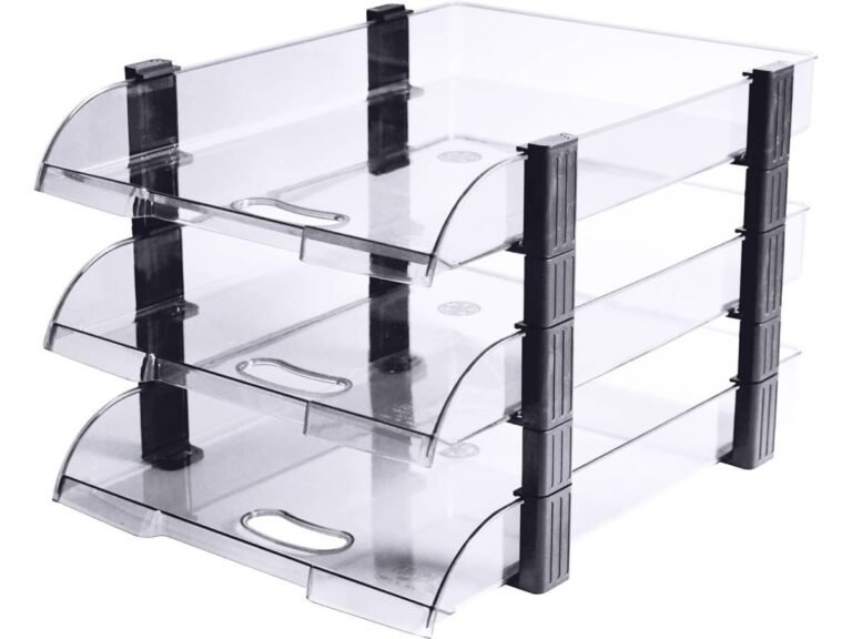 Omega 1758/3 Executive File Tray, Clear Transparent