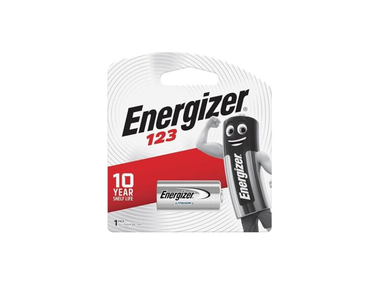 Energizer 123 3V Photo Lithium Battery, (Pack of 1)