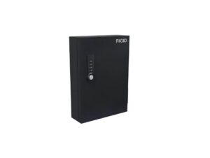 RIGID Steel Wall Mount Key Box with Combination and Key Lock, 24 Keys, Black (7.5D x 18W x 25.4H CM)