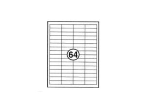 Xel-lent 64 labels-sheet straight corners 48 x 16.9 mm 100sheets/pack
