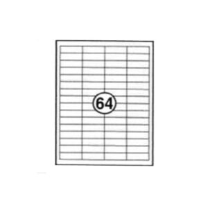 Xel-lent 64 labels-sheet straight corners 48 x 16.9 mm 100sheets/pack