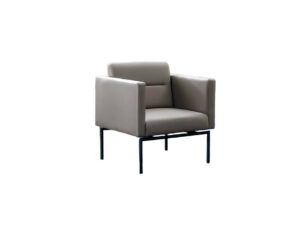 Lorenzo Single Seater PVC Leather Chair, Black