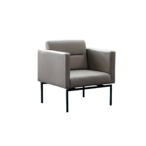 Lorenzo Single Seater PVC Leather Chair, Black