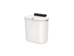 SONGMICS LTB820W9 Hanging Trash Can, 9L, White