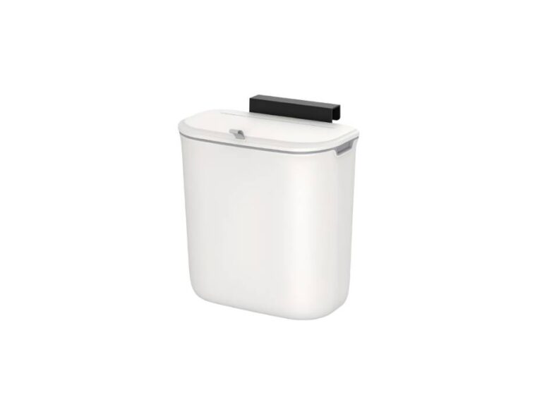 SONGMICS LTB820W9 Hanging Trash Can, 9L, White
