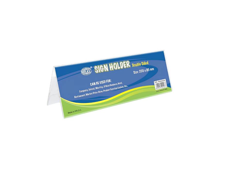 FIS FSNA250x85N acrylic sign holder main view