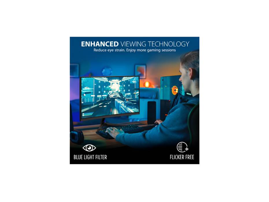 ViewSonic 24-inch 1500R curved monitor angle view