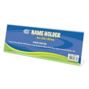 FIS FSNA321N Acrylic Table Name Holder, 250 × 85mm