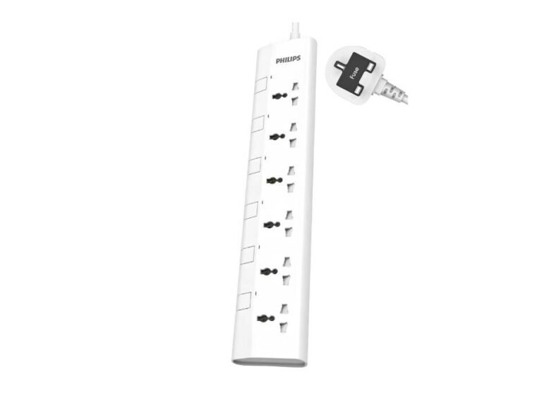 Philips 6-Way Universal Extension Cord, 3m