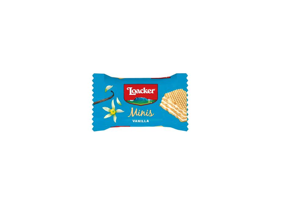Loacker vanilla wafer mini packs angle view