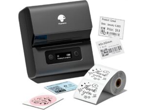 Phomemo Label Makers- M221 Barcode Label Printer, 3” Bluetooth Thermal Label Maker Printer
