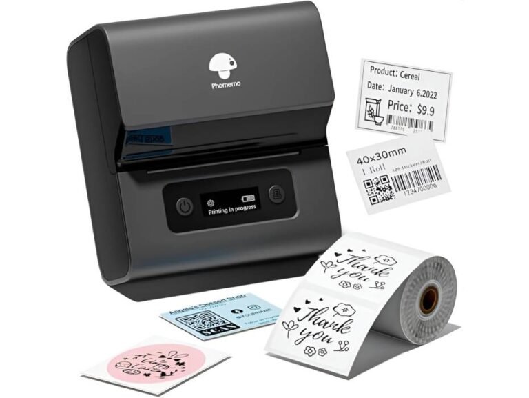 Phomemo Label Makers- M221 Barcode Label Printer, 3” Bluetooth Thermal Label Maker Printer