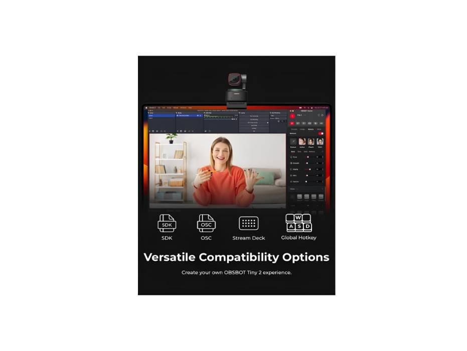 OBSBOT Tiny 2 AI-Powered 4K PTZ Webcam alternate product view 5