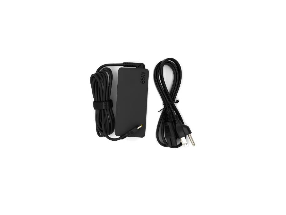Lenovo USB-C AC adapter and power cord angle view