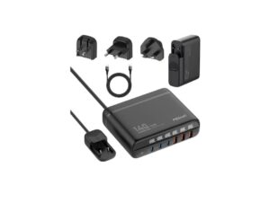 PEGANT 140W 6 Port GaN Desktop & Wall Charger UK/EU/US Plugs, 3 USB-C PD3.0, 3 USB QC5.0, Fast Charging Station Dock Hub, 1.5 M
