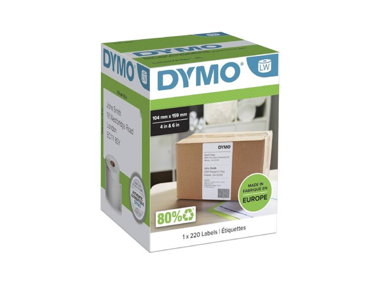 DYMO (SD0904980) Large Shipping Labels, White Paper, 104 x 159 mm, [220 Labels/Roll]