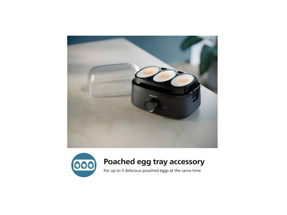 Philips 3000 Series six-egg cooker open view
