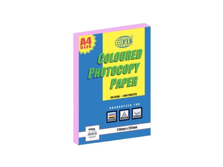 FIS Colored Copy Paper A4 80gsm Pink, 500Sheets/Ream