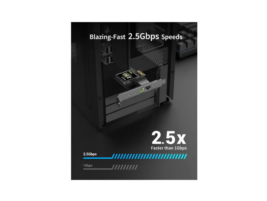 BrosTrend 2.5Gb PCIe network card alternate product view 2