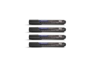 Magnetoplan COP 1228112 Dry Erase White Board Marker, Black (Pack of 4)