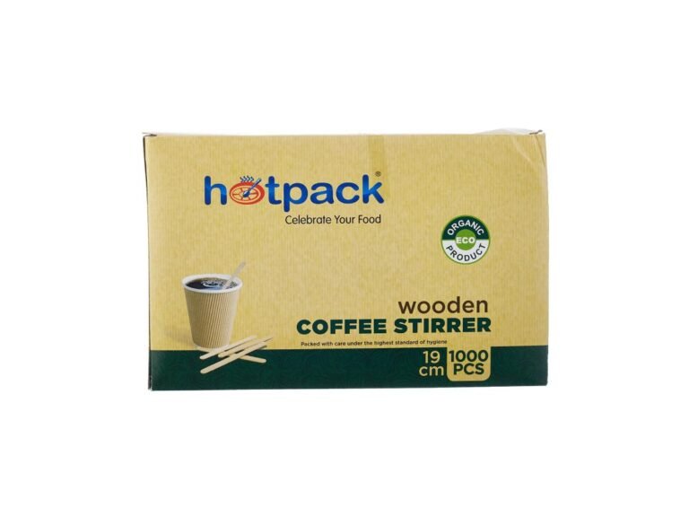 Hotpack Wooden Coffee Stirrer 19cm – 1000 pcs/pack [WST19]
