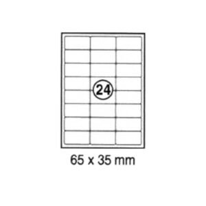 xel-lent 24 labels-sheet, rounded corners, 65 x 35 mm, 100sheets-pack