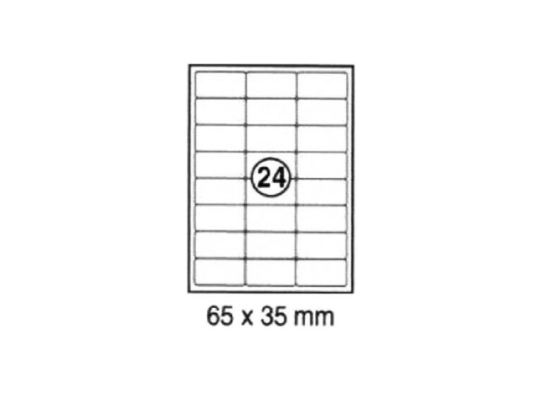 xel-lent 24 labels-sheet, rounded corners, 65 x 35 mm, 100sheets-pack