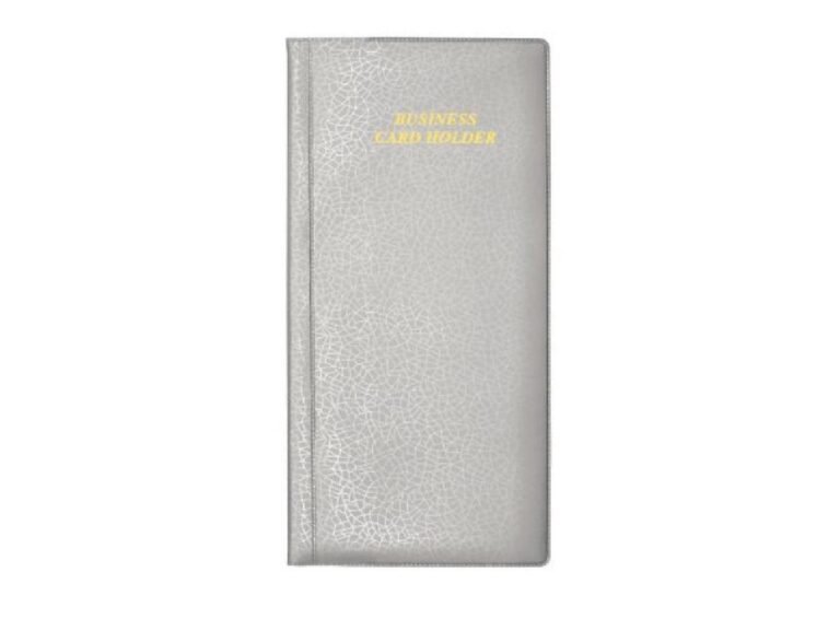 FIS PVC Business Card Holder, 96 Cards, 128 X 258mm, Grey