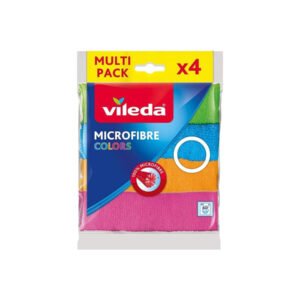 Vileda All Purpose Multi Color Cleaning Cloths 4 Pieces