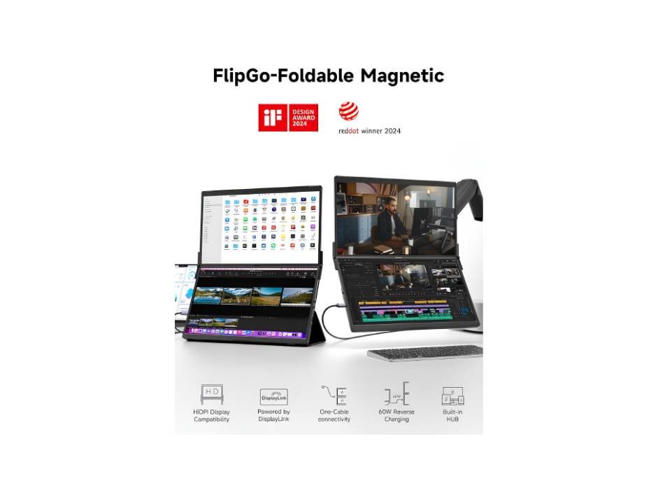 JSAUX FlipGo 15.6-inch Pro Portable Monitor alternate product view 2