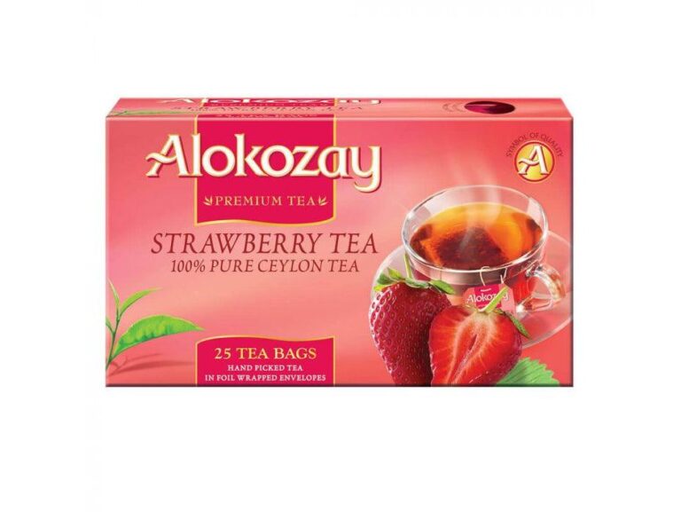 Alokozay Strawberry Tea – 25 Tea Bags in Foil Wrapped