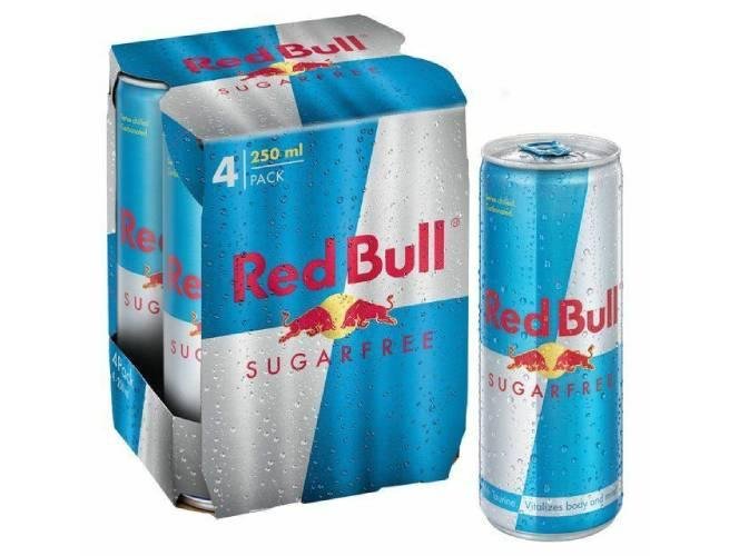Red Bull Energy Drink Sugar Free 250ml, 4 pieces/pack