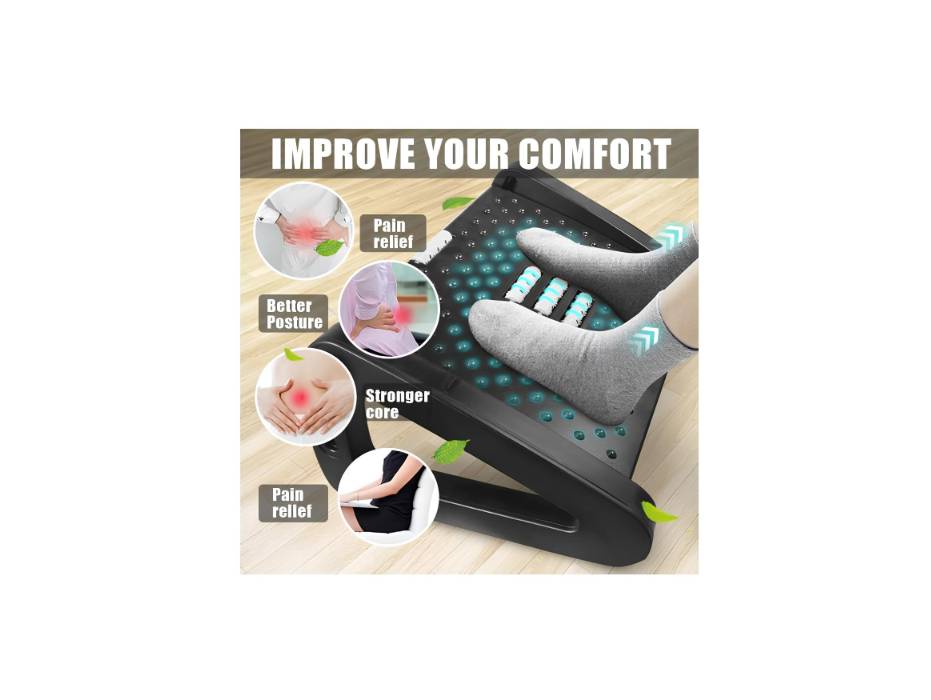 SLEEPHEAD Adjustable Ergonomic Office Footstool alternate product view 2