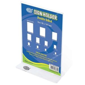 FIS Sign Holders Vertical Double Sided Upright, 76 x 107mm Size (FSNA76X107)