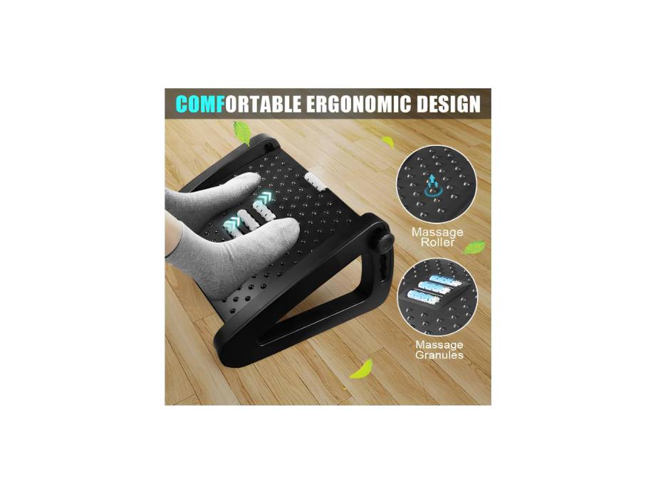 SLEEPHEAD Adjustable Ergonomic Office Footstool alternate product view 3