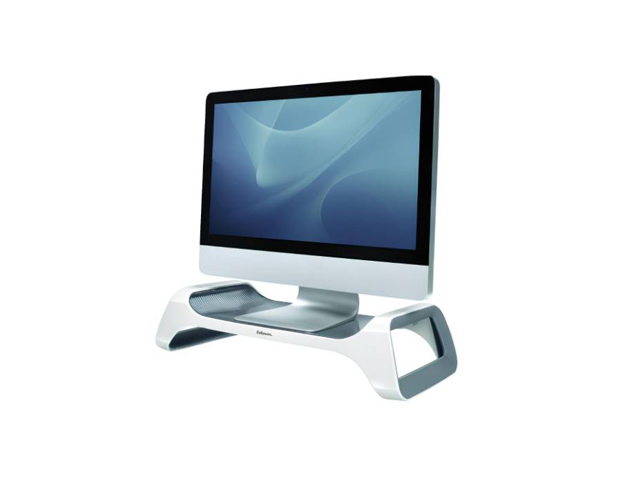 Fellowes 9311102 I-Spire Monitor Lift, White in-use view