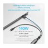 Anker USB-C cable connected to compatible charging devices