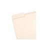 Smead manila letter folders 1/3-cut tabs angle view