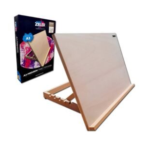 Zieler A3 Premium Adjustable Wooden Table Top Easel, Made from Beech wood