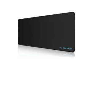 EXCOVIP Fabric Gaming Desk Pad For Computer & Laptop Keyboard Accessories, Non-Slip Black Stitched Edges (60cm x 30cm)