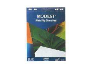 Modest Flipchart Pad, Plain White, 58.5 x 81cm, 25 Sheets
