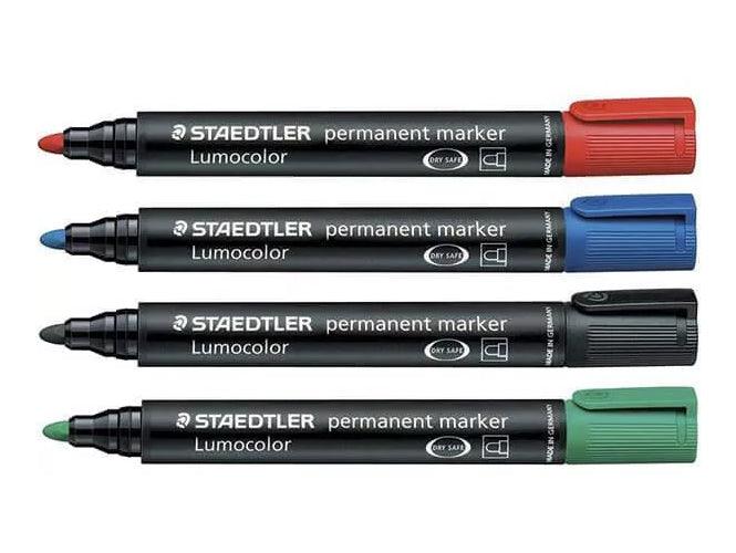 Staedtler 352 Bullet Tip Permanent marker – 2mm, Assorted (Pack of 4)
