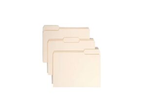 Smead 11928 Letter File Folders, 1/3-Cut, Pack of 24