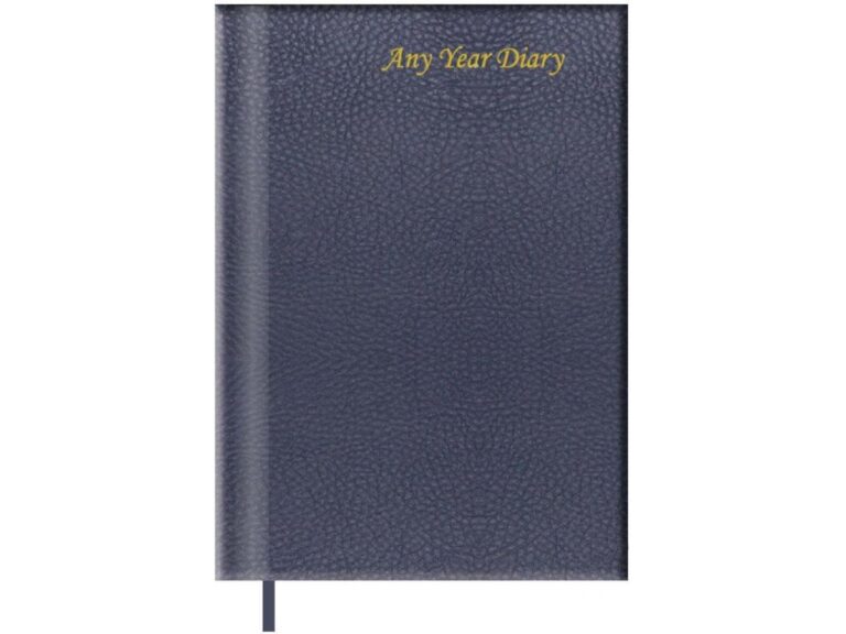 FIS A5 Undated Any Year Diary Vinyl Material Cover, Black (FSDIUD3709)