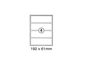 xel-lent 4 box file labels-sheet, 192 x 61 mm, 100sheets-pack