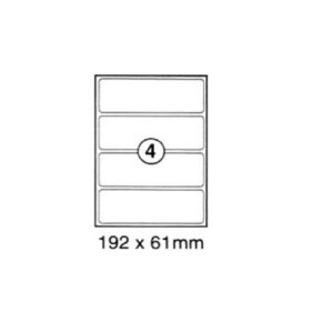 xel-lent 4 box file labels-sheet, 192 x 61 mm, 100sheets-pack