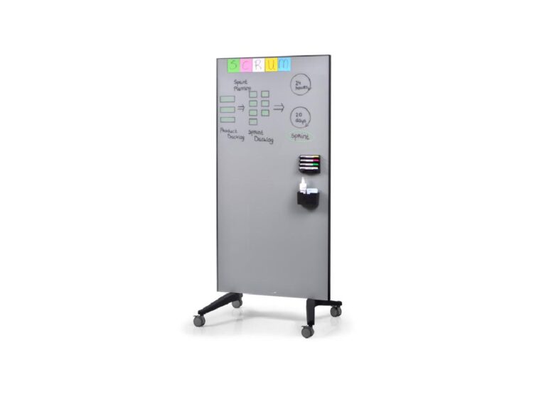 Legamaster Mobile GlassBoard Grey 90 x 175cm Part No. 7-105400