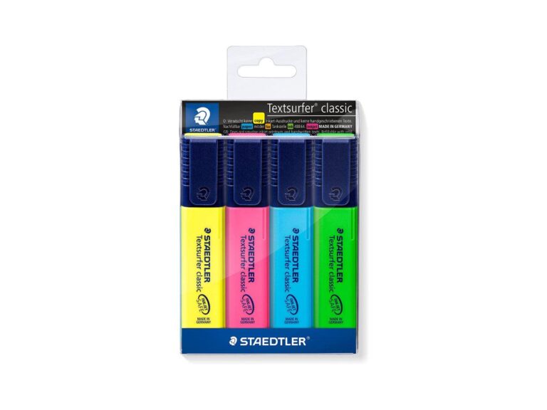 Staedtler Textsurfer Highlighter-Assorted Color, (Pack of 4)