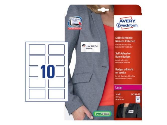 Avery L4785-20 Self-Adhesive Label Rounded Rectangle Removable, 20sheets/Pack - Image 2